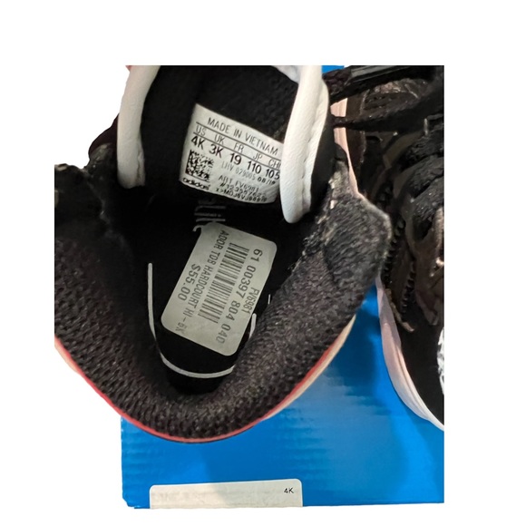 Adidas Hardcourt Hi Black and Red Baby / Toddler Size 4k Sneakers - Picture 6 of 6
